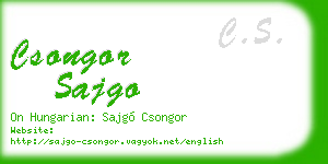 csongor sajgo business card