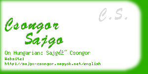 csongor sajgo business card
